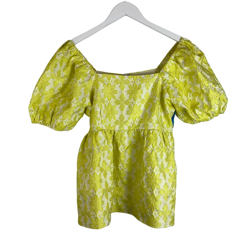 women's tops for everyday eleganceTop Short Sleeve By Entro In Yellow, Size: M