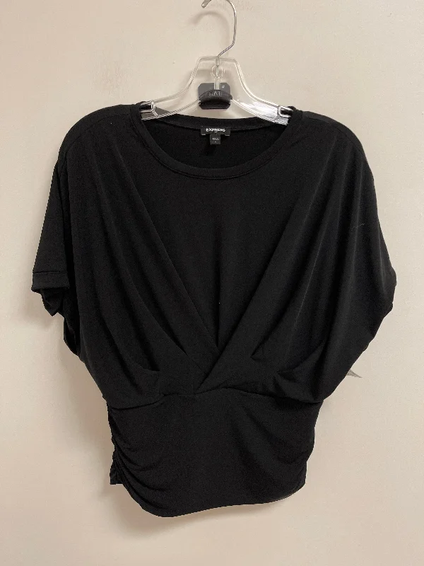 women's tops for those who want to wear pieces that are both comfortable and stylishTop Short Sleeve By Express In Black, Size: M