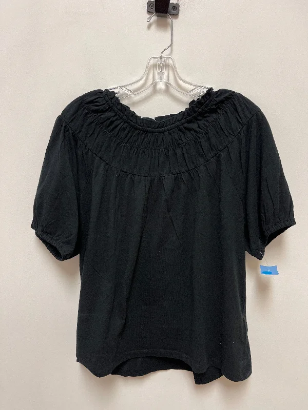 cropped women's topsTop Short Sleeve By J. Crew In Black, Size: L