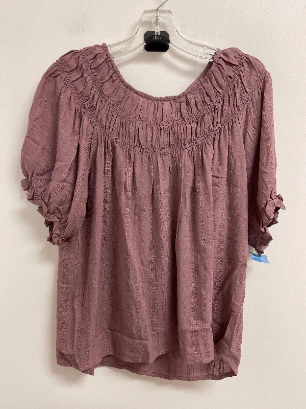 luxury women's topsTop Short Sleeve By Maurices In Purple, Size: L