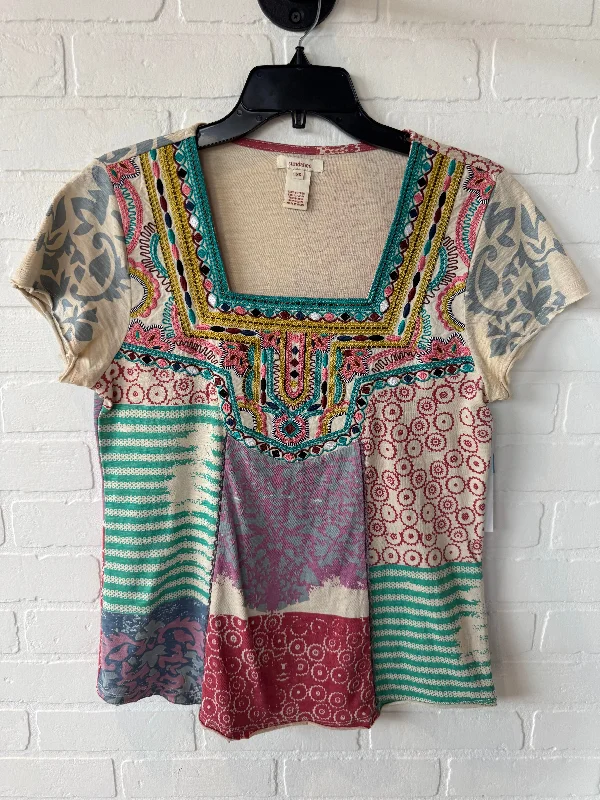 women's tops for those who love to mix and match prints and patternsTop Short Sleeve By Sundance In Multi-colored, Size: Xs