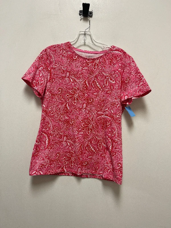 women's tops for relaxed weekendsTop Short Sleeve By Talbots In Red, Size: M