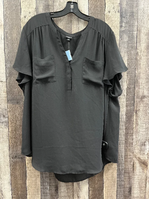 women's tops for those who refuse to compromise on styleTop Short Sleeve By Torrid In Black, Size: 3x