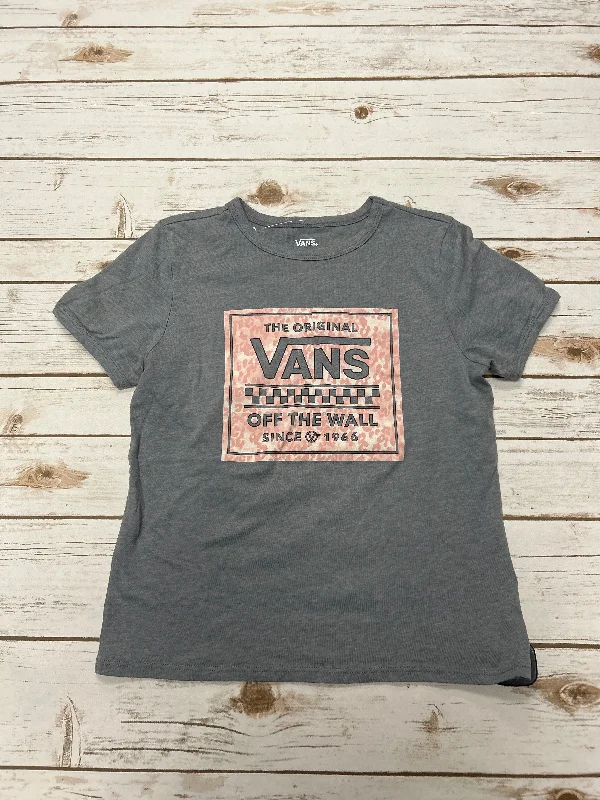 women's tops for those who love to experiment with fashionTop Short Sleeve By Vans In Grey, Size: Xs