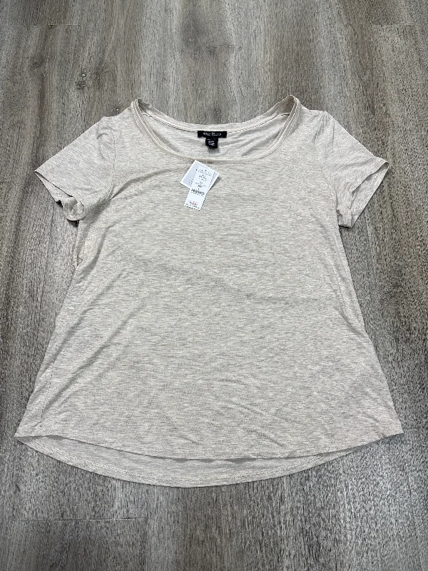 women's tops for those who want to wear versatile pieces that can be dressed up or downTop Short Sleeve By White House Black Market In Beige, Size: L