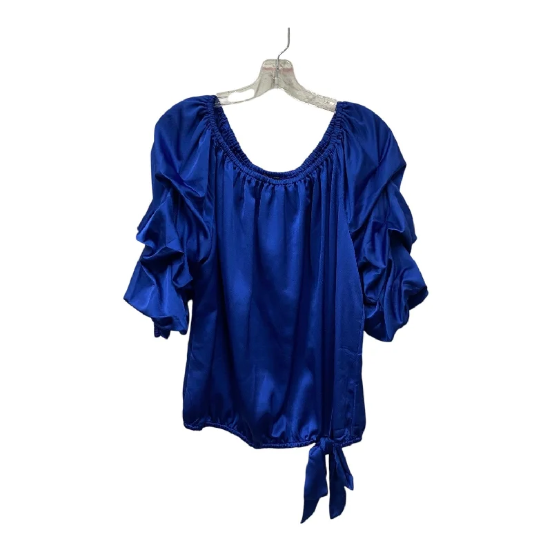 women's tops for those who want to add a touch of sophistication to their casual attireTop Ss By Vince Camuto In Blue, Size:1X